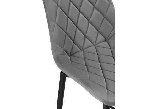 Полубарный стул Баодин К Б/К крутящийся темно-серый / черный 520608 Woodville, серый/велюр, ножки/металл/чёрный, размеры - ****500*580 фото 7