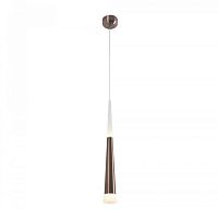 Светильник подвесной LED Вегас CL227013 Citilux белый 1 лампа, основание коричневое в стиле современный трубочки