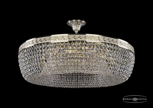 Люстра потолочная хрустальная 19031/70IV GW Bohemia Ivele Crystal прозрачная на 12 ламп, основание золотое в стиле классический sp