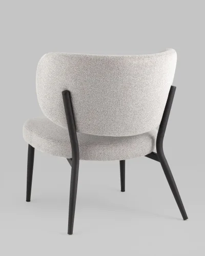 Кресло Руби, серый УТ000037054 Stool Group, серый/ткань, ножки/металл/чёрный, размеры - *760***560*710мм фото 5