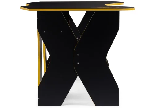 Компьютерный стол Вивианн черный / желтый 474250 Woodville столешница чёрная из лдсп фото 2