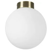 Светильник потолочный Globo 812021 Lightstar белый 1 лампа, основание античное бронза в стиле современный шар