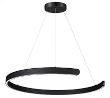 Светильник подвесной LED Indie 6534/57L Lumion чёрный 1 лампа, основание чёрное в стиле хай-тек кольца