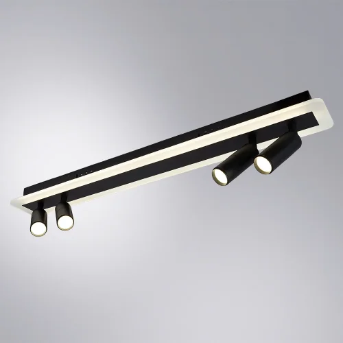 Светильник потолочный LED Tommy A2607PL-30BK Arte Lamp чёрный 4 лампы, основание чёрное в стиле хай-тек  фото 2