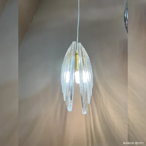 Светильник подвесной MAR SP1 TRANSPARENTE Crystal Lux прозрачный 1 лампа, основание золотое в стиле современный  фото 4