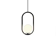 Светильник подвесной Кенти 07631-1A,19 Kink Light белый 1 лампа, основание чёрное в стиле современный шар