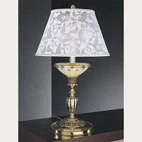 Настольная лампа P 7134 G Reccagni Angelo белая бежевая 3 лампы, основание золотое латунь металл в стиле классический 