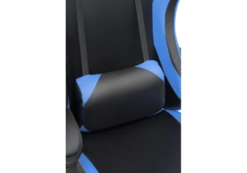 Кресло игровое Rodas black / blue 15245 Woodville, синий/искусственная кожа, ножки/пластик/чёрный, размеры - *1310***670*600 фото 9
