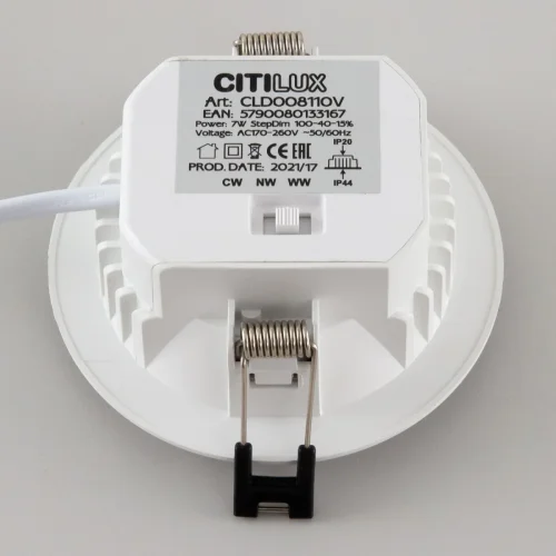 Светильник точечный LED Акви CLD008110V Citilux белый 1 лампа, основание белое в стиле современный  фото 12