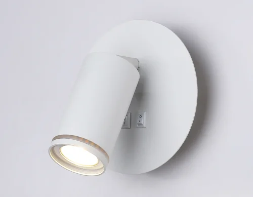 Бра с выключателем LED FW2462 Ambrella light белый на 1 лампа, основание белое в стиле хай-тек современный  фото 4
