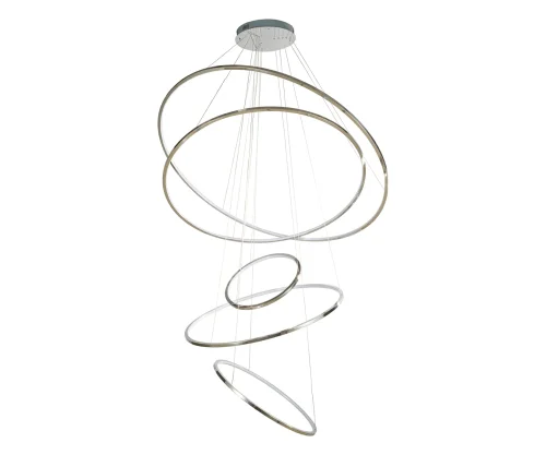 Люстра каскадная LED Амия 07675A,02 Kink Light хром на 1 лампа, основание хром в стиле современный кольца