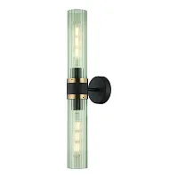 Бра Blount LSP-8871 Lussole зелёный 2 лампы, основание чёрное в стиле современный 