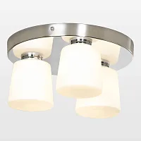 Люстра потолочная Aqua LSP-8861 Lussole белая на 3 лампы, основание хром в стиле современный 