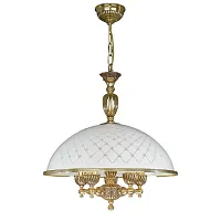 Люстра подвесная  L 7102/48 Reccagni Angelo белая на 5 ламп, основание золотое в стиле классический 