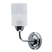 Бра Олимпия 638024201 DeMarkt белый 1 лампа, основание хром в стиле современный 
