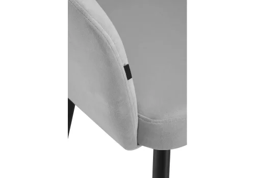 Деревянный стул Моншау velutto 52 / черный 462148 Woodville, серый/велюр, ножки/металл/чёрный, размеры - ****600*530 фото 7