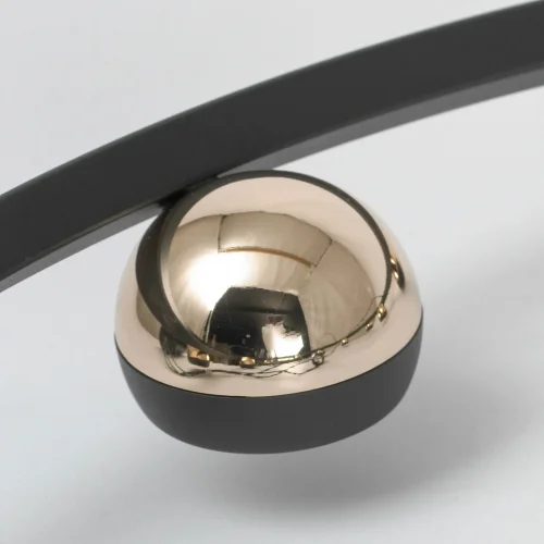Люстра подвесная LED Lassen LSP-7253 Lussole чёрная золотая на 10 ламп, основание чёрное в стиле лофт современный  фото 3