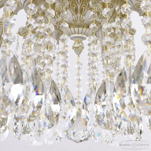 Люстра подвесная AL78101/12/300 A WMG Bohemia Ivele Crystal без плафона на 12 ламп, основание белое патина золотое в стиле классический sp фото 2