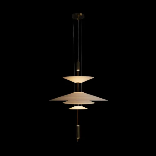 Светильник подвесной Skylar 10244/C Brass LOFT IT белый 3 лампы, основание латунь в стиле современный  фото 2