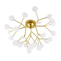 Люстра потолочная Candy A7274PL-27GO Arte Lamp белая на 27 ламп, основание золотое в стиле современный ветви