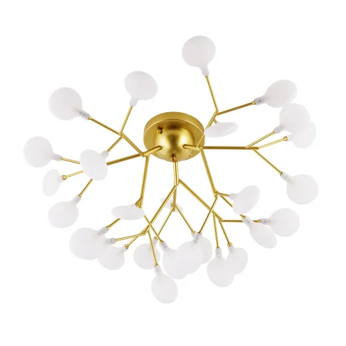 Люстра потолочная Candy A7274PL-27GO Arte Lamp белая на 27 ламп, основание золотое в стиле современный ветви