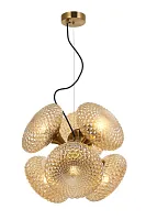 Люстра подвесная Roxie 2095/05/06P Stilfort жёлтая на 6 ламп, основание бронзовое в стиле модерн 