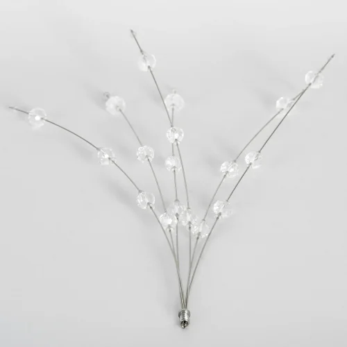 Люстра потолочная Davie LSP-8780 Lussole прозрачная на 6 ламп, основание хром в стиле флористика современный ветви фото 2
