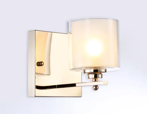 Бра TR4431 Ambrella light прозрачный белый на 1 лампа, основание золотое в стиле классический современный  фото 5