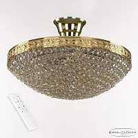 Люстра потолочная LED с пультом 19321/35IV/LED-DIM G Bohemia Ivele Crystal прозрачная на 1 лампа, основание золотое в стиле классический с пультом sp