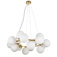 Люстра подвесная Aerton MR1943-16P MyFar белая на 16 ламп, основание латунь в стиле современный Люстра подвесная Aerton MR1943-16P MyFar белая на 16 ламп, основание латунь в стиле современный