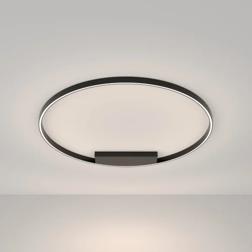 Светильник потолочный LED Rim MOD058CL-L65BK Maytoni чёрный 1 лампа, основание чёрное в стиле современный хай-тек минимализм кольца фото 3