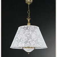 Люстра подвесная  L 7032/50 Reccagni Angelo белая на 3 лампы, основание античное бронза в стиле классический 