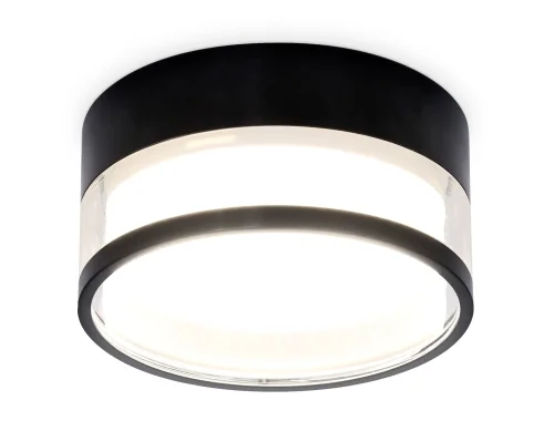 Светильник накладной TN5506 Ambrella light чёрный 1 лампа, основание чёрное в стиле хай-тек современный круглый