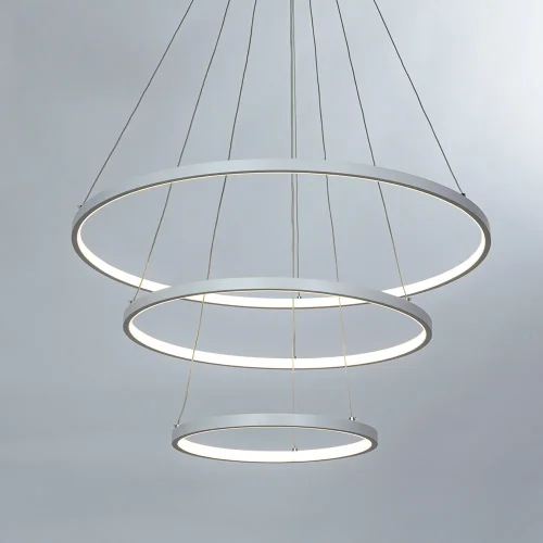 Люстра подвесная LED с пультом Frodo A2197SP-3WH Arte Lamp белая на 1 лампа, основание белое в стиле современный хай-тек с пультом кольца фото 2
