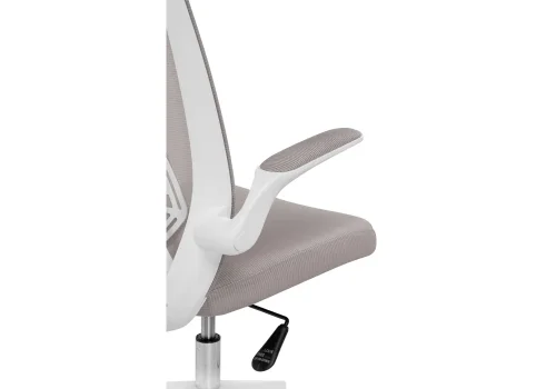 Компьютерное кресло Lokus light gray 15634 Woodville, серый/сетка, ножки/пластик/белый, размеры - *1210***660*650 фото 7