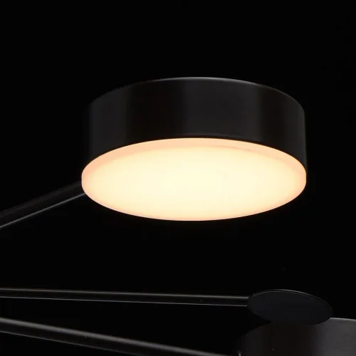 Люстра потолочная LED с пультом Гэлэкси 632016808 DeMarkt коричневая на 8 ламп, основание коричневое в стиле хай-тек с пультом фото 5