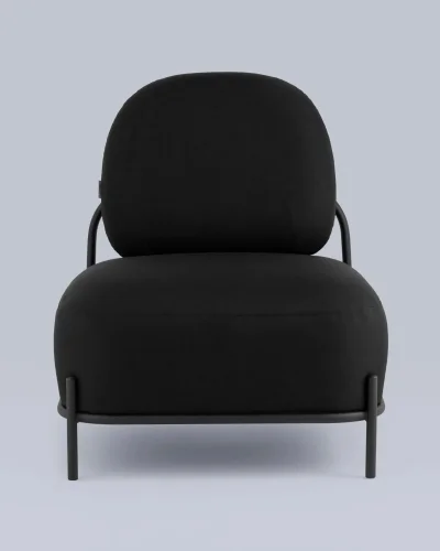 Кресло Стоун рогожка черный УТ000036933 Stool Group, чёрный/рогожка, ножки/металл/чёрный, размеры - *780***710*680мм фото 3