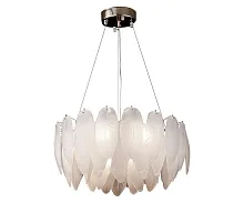 Люстра подвесная Джана 07680-60,36 Kink Light белая на 8 ламп, основание латунь в стиле современный Люстра подвесная Джана 07680-60,36 Kink Light белая на 8 ламп, основание латунь в стиле современный