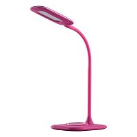 Настольная лампа LED Ракурс 631036701 DeMarkt розовая 1 лампа, основание розовое полимер в стиле современный 