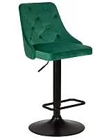 Стул барный 5021_BlackBase-LM JOSEPH BLACK, цвет сиденья зеленый велюр (MJ9-88), цвет основания черный Dobrin, зелёный/велюр, ножки/металл/чёрный, размеры - 890*1100***480*540
