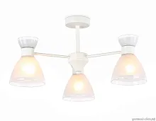 Люстра потолочная TR3177 Ambrella light белая на 3 лампы, основание белое в стиле современный 