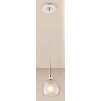 Светильник подвесной Буги CL157111 Citilux прозрачный белый 1 лампа, основание хром серое белое в стиле современный 