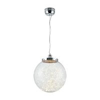 Светильник подвесной LED Isabel FR6157-PL-24W-TR Freya прозрачный 1 лампа, основание хром в стиле современный шар