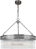 Люстра подвесная Turris 4201-6P Favourite прозрачная на 6 ламп, основание никель в стиле классический 
