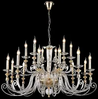 Люстра подвесная Nadina WE174.18.303 Wertmark без плафона на 18 ламп, основание золотое в стиле классический Люстра подвесная Nadina WE174.18.303 Wertmark без плафона на 18 ламп, основание золотое в стиле классический
