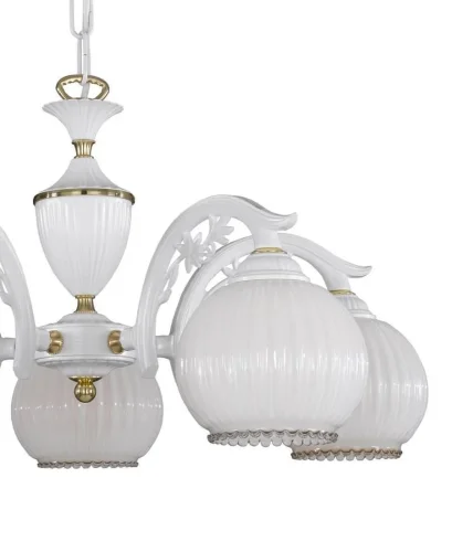 Люстра подвесная L 9600/5 Reccagni Angelo белая на 5 ламп, основание белое в стиле классический  фото 2