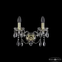 Бра 1413B/2/141 G Bohemia Ivele Crystal без плафона 2 лампы, основание золотое в стиле классический sp