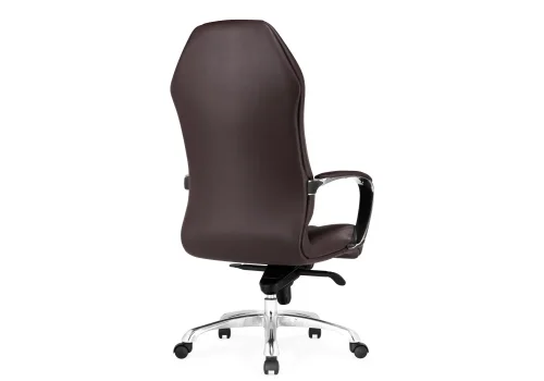 Компьютерное кресло Damian brown 15744 Woodville, коричневый/экокожа, ножки/металл/хром, размеры - *1330***650*670 фото 6