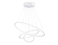 Светильник подвесной LED FL40818 Ambrella light белый 1 лампа, основание белое в стиле хай-тек современный кольца