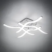 Люстра потолочная Джек CL226131 Citilux белая на 1 лампа, основание хром в стиле хай-тек 